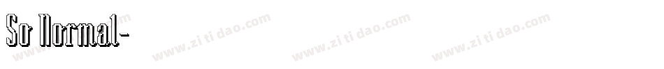 So Normal字体转换
